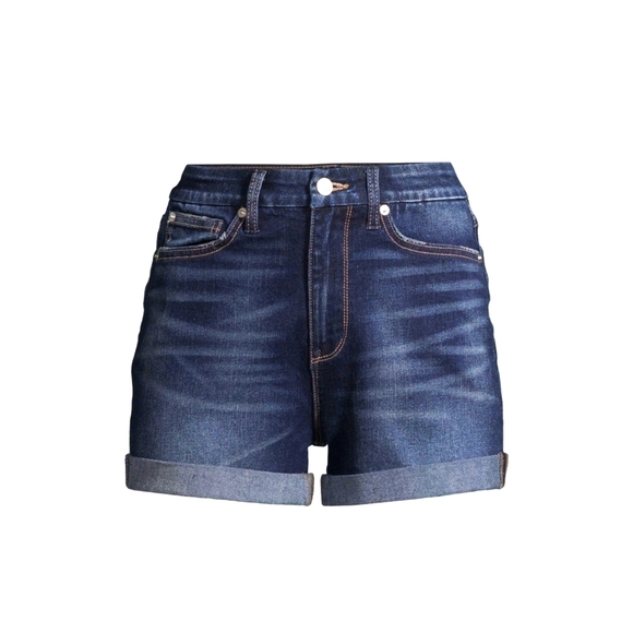 No Boundaries Pants - No Boundaries NWT Junior Dark Wash Mom Short w Cuffed Legs 620